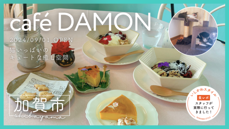 ★食レポあり【9/1(日)】猫いっぱいのキュートな癒し空間「café DAMON」オープン！@加賀市