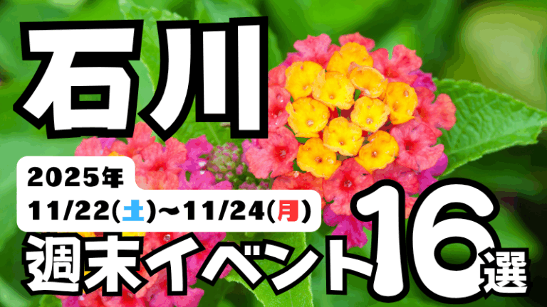 2025年【11/22(土)～11/24(月)】石川県の気になる週末イベント16選