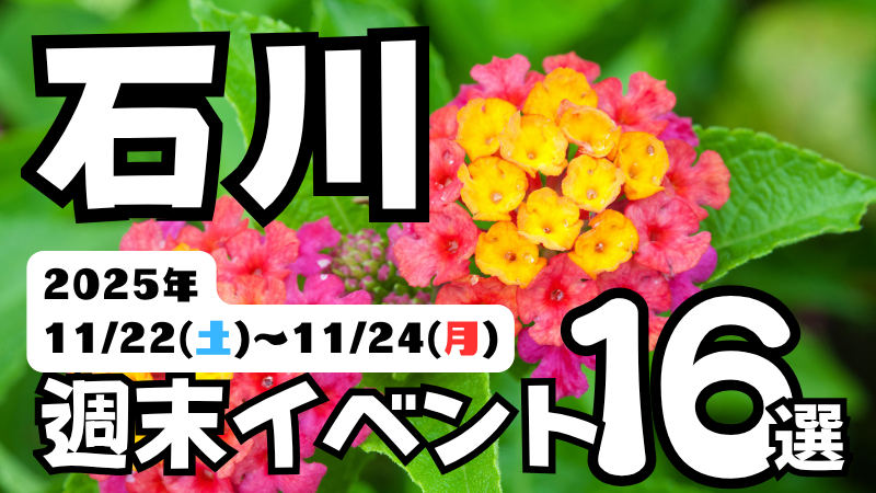 2025年【11/22(土)～11/24(月)】石川県の気になる週末イベント16選