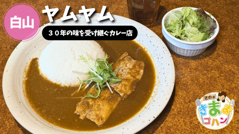 ３０年の味を受け継ぐカレー店「ヤムヤム」@白山市【さののきままゴハン】
