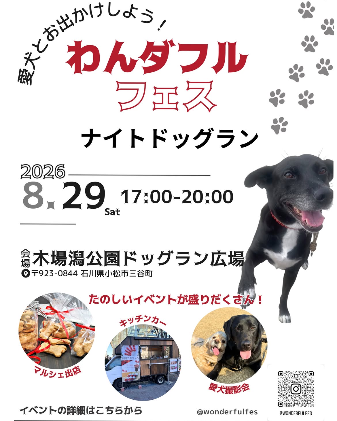 【8/29(土)】わんダフルフェス ナイトドッグラン@小松市